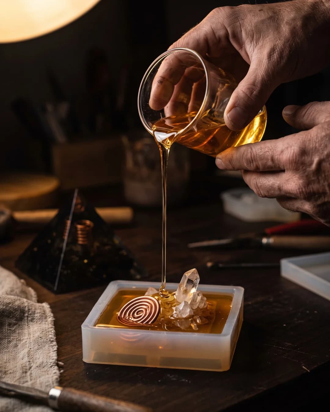 Pouring the Resin